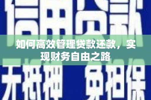 叙永如何高效管理贷款还款，实现财务自由之路