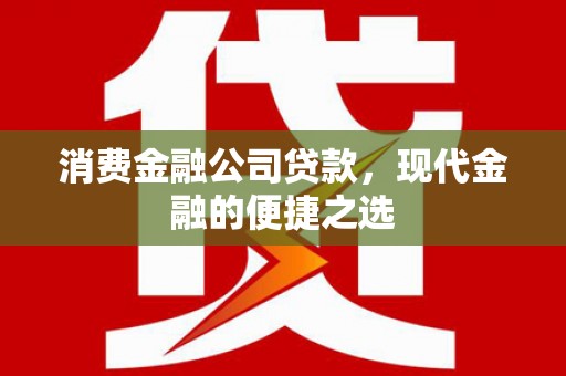叙永消费金融公司贷款，现代金融的便捷之选