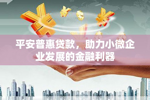 叙永平安普惠贷款，助力小微企业发展的金融利器