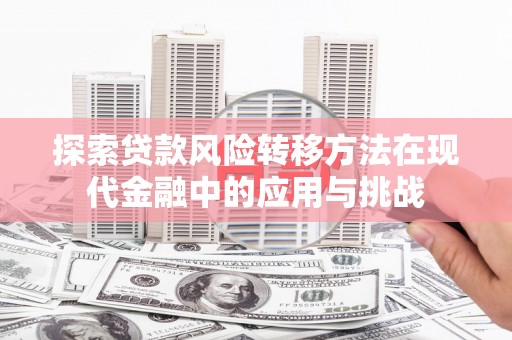 叙永探索贷款风险转移方法在现代金融中的应用与挑战