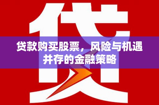 叙永贷款购买股票，风险与机遇并存的金融策略
