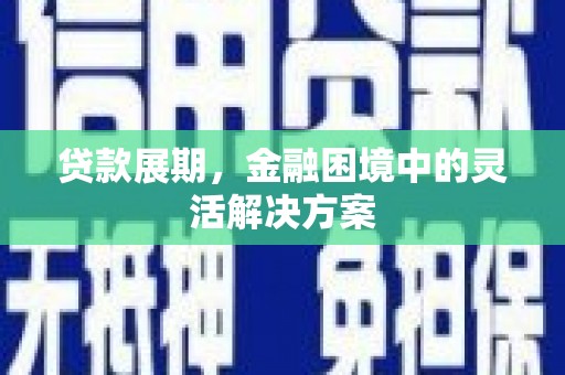 叙永贷款展期，金融困境中的灵活解决方案