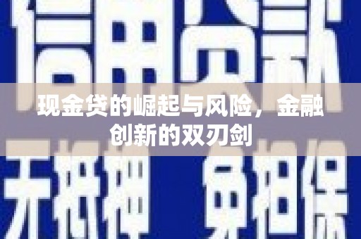 叙永现金贷的崛起与风险，金融创新的双刃剑