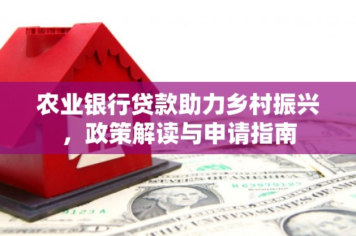 叙永农业银行贷款助力乡村振兴，政策解读与申请指南