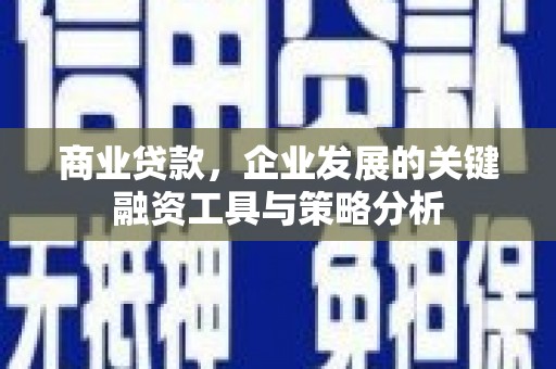 叙永商业贷款，企业发展的关键融资工具与策略分析
