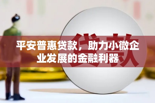 叙永平安普惠贷款，助力小微企业发展的金融利器
