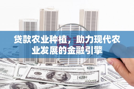叙永贷款农业种植，助力现代农业发展的金融引擎