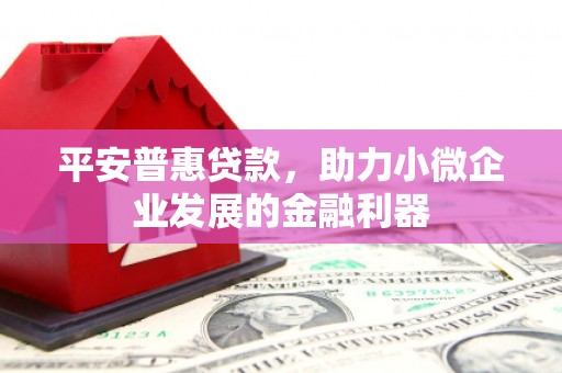 叙永平安普惠贷款，助力小微企业发展的金融利器