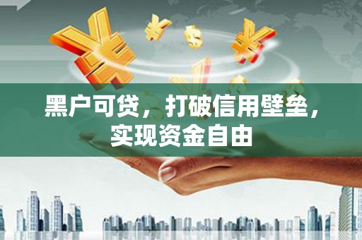 叙永黑户可贷，打破信用壁垒，实现资金自由