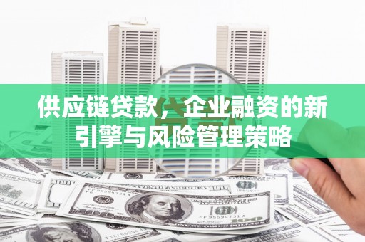 叙永供应链贷款，企业融资的新引擎与风险管理策略