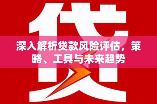 叙永深入解析贷款风险评估，策略、工具与未来趋势
