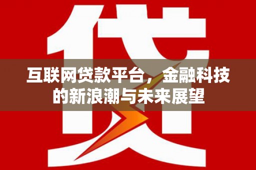叙永互联网贷款平台，金融科技的新浪潮与未来展望